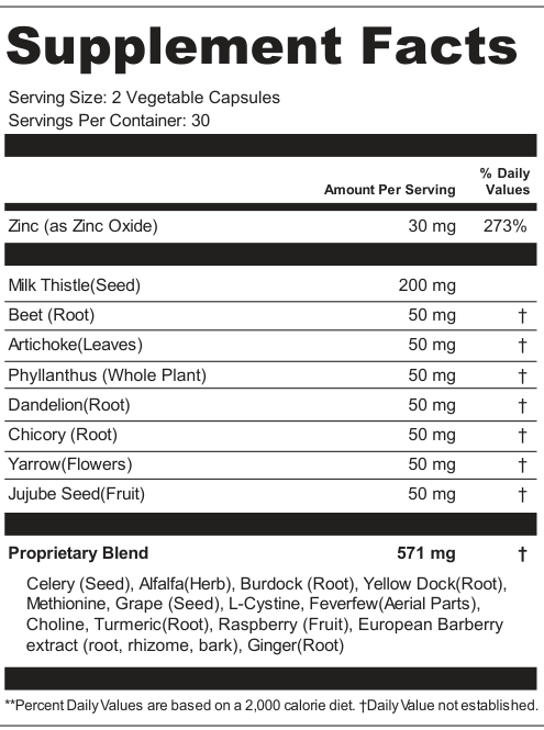 Supplement Facts for Verdant Arc
